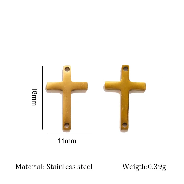 Wholesale Stainless Steel Cross Pendant Charm Necklace DIY Jewelry Accessories Unisex