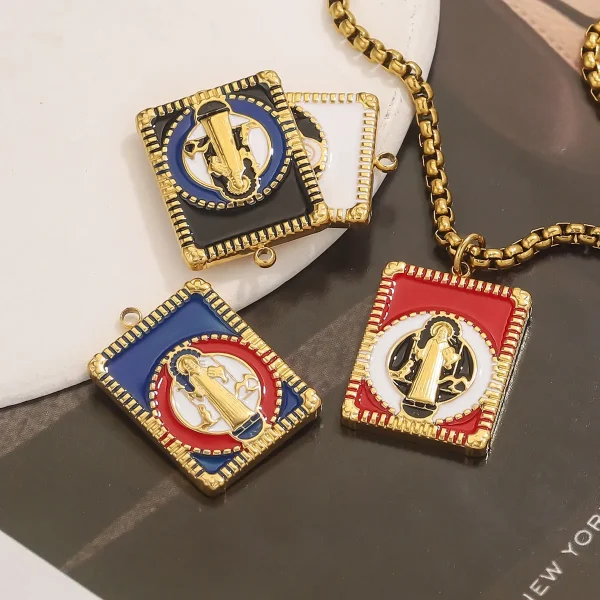 Wholesale Stainless Steel Pendant Charm Tag DIY Bracelet Necklace Jewelry Accessories European American Style