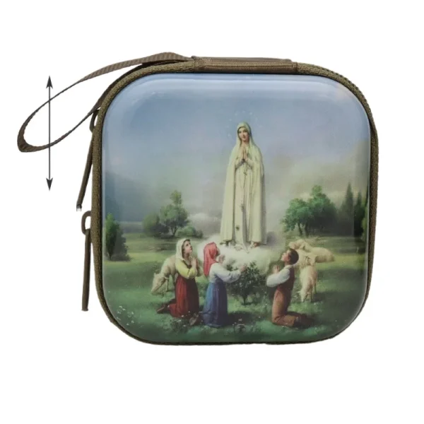Catholic Rosary Box Pendant BoxCoin Purse Packaging Tin BoxStorage Case, Zipper Bag Luggage Charm