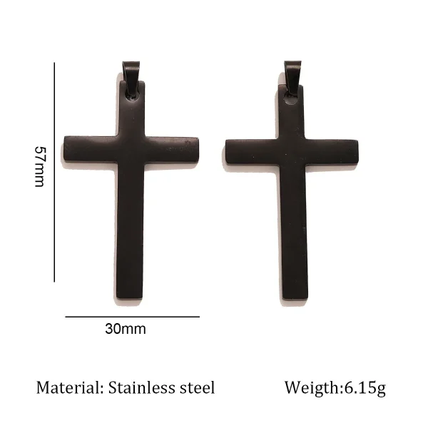 Wholesale Stainless Steel Cross Pendant Charm Necklace DIY Jewelry Accessories Unisex