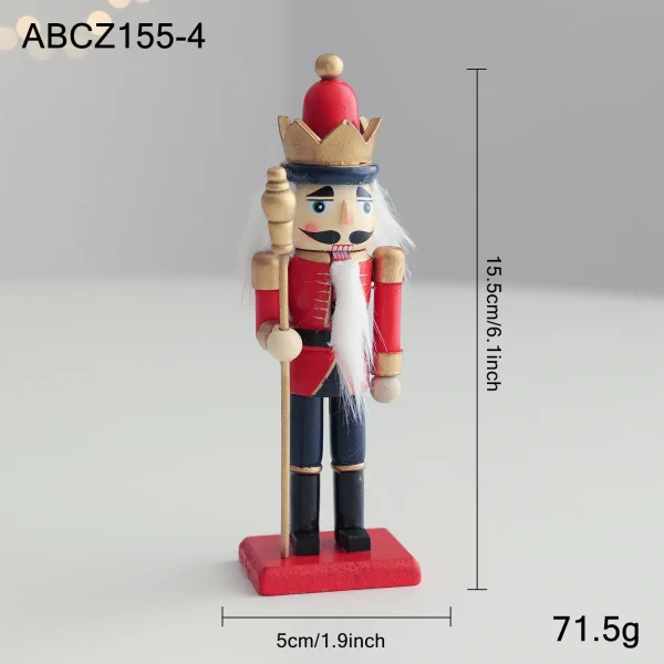 Wholesale Wooden Nutcracker Soldier Figurine Christmas Tabletop Decor Home Decoration Craft Gift