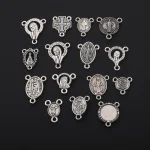 Wholesale Retail Cross-border Supply Religious Elliptical Three-way Pendant Zinc Alloy Bamboo Chain Hanging Beads Necklace - Image 3