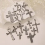 Wholesale Stainless Steel Cross Pendant Charm Necklace DIY Jewelry Accessories Unisex - Image 3