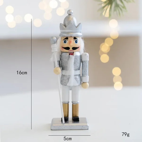 Wholesale 16cm Wooden Nutcracker King Soldier Figurine Desktop Christmas Decoration Holiday Gift