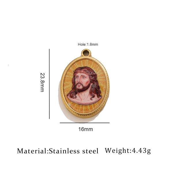 Wholesale Stainless Steel Oval Tag Pendant Charm Necklace DIY Jewelry Accessories Vintage Unisex