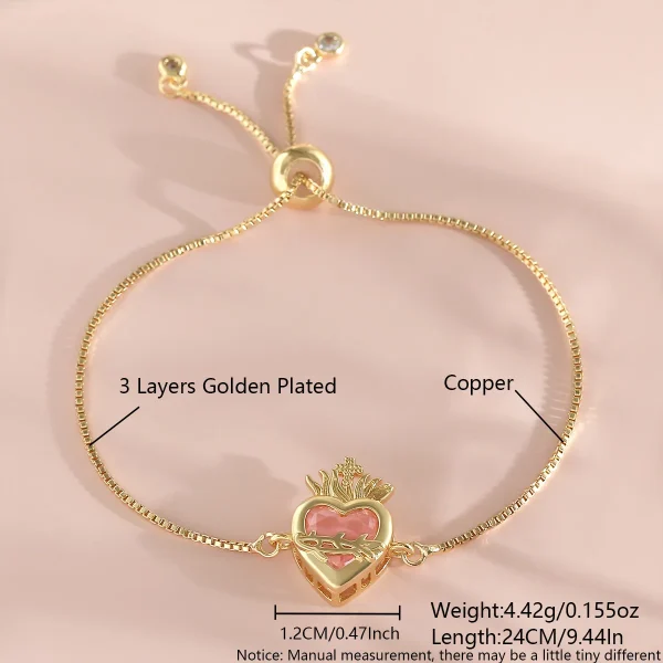 Wholesale Zinc Alloy Rhinestone Pendant Charm Bracelet Sweet Heart Cross Crown Jewelry Accessories