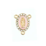 Hot-Selling Three-Way Religious Bracelet Necklace Center Piece Virgin Mary Colorful Inlaid Oval Holiday Gift Alloy Jewelry - Image 6