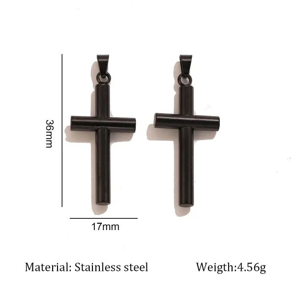Wholesale Stainless Steel Cross Pendant Charm Necklace DIY Jewelry Accessories Unisex