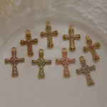 Wholesale Zinc Alloy Cross Pendant Necklace Punk 18K Plated DIY Jewelry Accessories Unisex - Image 2