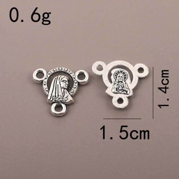 Wholesale Retail Cross-border Supply Religious Elliptical Three-way Pendant Zinc Alloy Bamboo Chain Hanging Beads Neckla