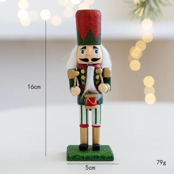 Wholesale 16cm Wooden Nutcracker King Soldier Figurine Desktop Christmas Decoration Holiday Gift