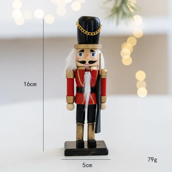 Wholesale 16cm Wooden Nutcracker King Soldier Figurine Desktop Christmas Decoration Holiday Gift