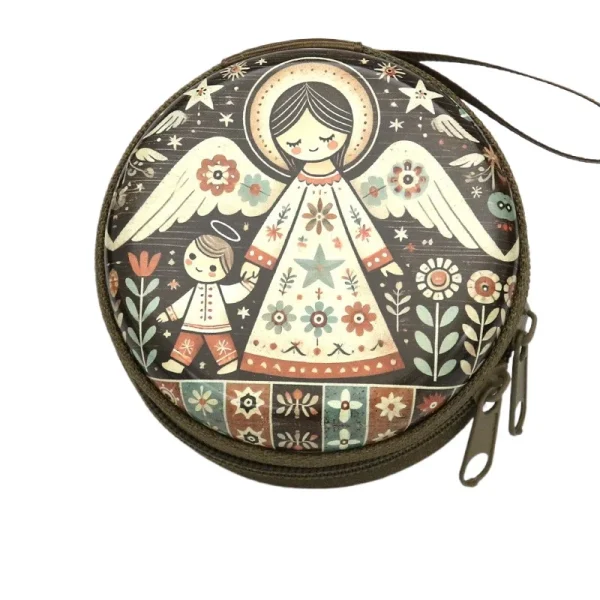 Catholic Rosary Pouch, Storage Bag Zipper case Jewelry Packaging Pendant Coin Storage Pouch Party Gift Cartoon Backpack