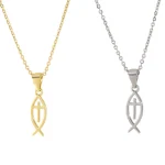 Wholesale Zinc Alloy Gold Plated Fish Pendant Necklace DIY Jewelry Accessories Unisex - Image 5