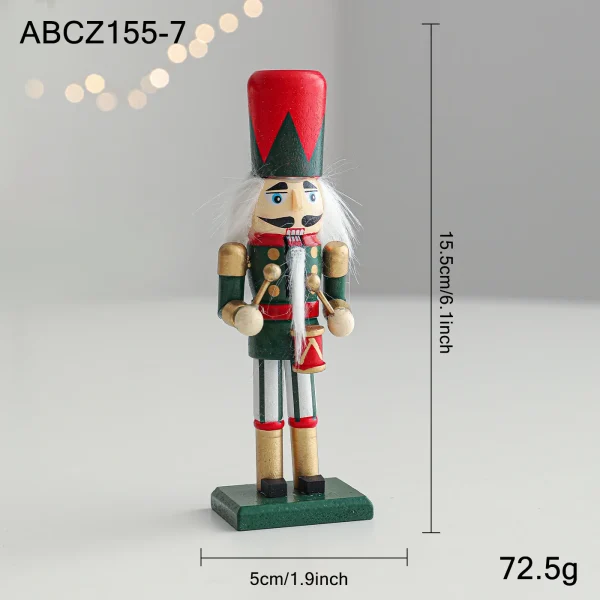 Wholesale Wooden Nutcracker Soldier Figurine Christmas Tabletop Decor Home Decoration Craft Gift