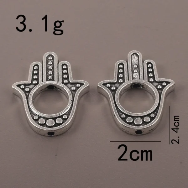 Wholesale Zinc Alloy Antique Silver Hollow Oval Spacer Beads Flat Beads DIY Bracelet Necklace Jewelry Making Accessories