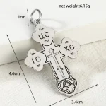 Retro Electroplating Keychain Accessories Metal Embossed Epoxy Creative Russia Design Religious Pendant Accessories Wholesale - Image 4