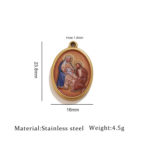 Wholesale Stainless Steel Oval Tag Pendant Charm Necklace DIY Jewelry Accessories Vintage Unisex