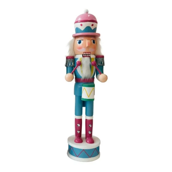 Wholesale Wooden Nutcracker Soldier Figurine Christmas Decoration Musical Instrument Gift