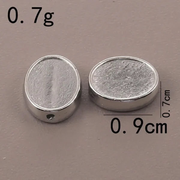 Wholesale Zinc Alloy Antique Silver Hollow Oval Spacer Beads Flat Beads DIY Bracelet Necklace Jewelry Making Accessories