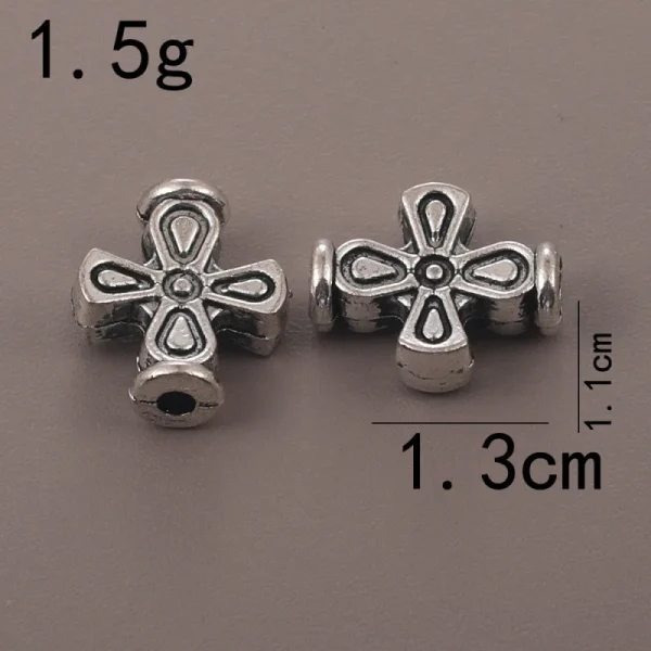 Wholesale Zinc Alloy Antique Silver Hollow Oval Spacer Beads Flat Beads DIY Bracelet Necklace Jewelry Making Accessories