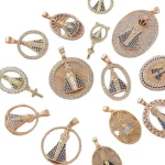 Wholesale Vintage Religious Virgin Mary Pendant Necklace 18K Gold Plated DIY Jewelry Accessories - Image 5