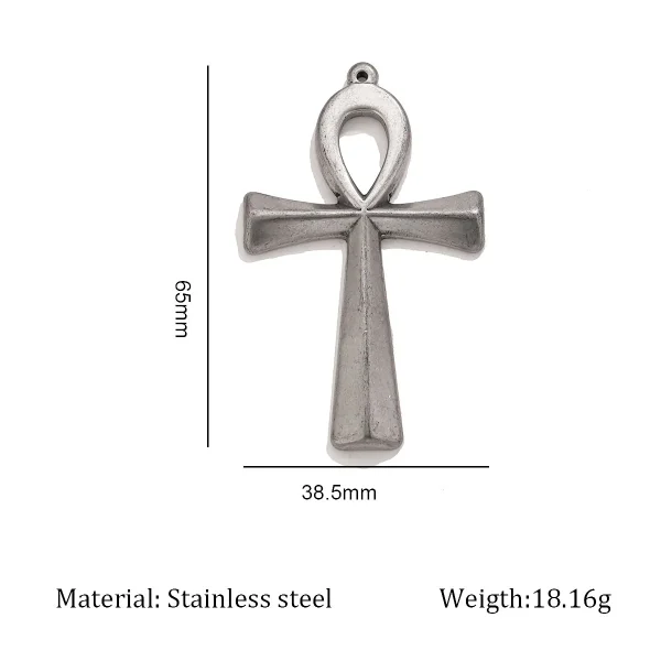 Wholesale Stainless Steel Cross Pendant Charm Necklace DIY Jewelry Accessories Unisex