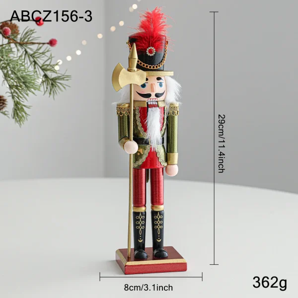 Wholesale Wooden Nutcracker Soldier Figurine Christmas Tabletop Decor Home Decoration Craft Gift