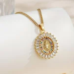 American Maria Pendant Diamond Versatile Collarbone Bamboo Sporty Simple Fashion Copper Jewelry - Image 4