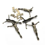 Mecrt Catholic Vintage Antique Bronze Jesus Corpus Figure Zinc Alloy Crucifix Parts with INRI for DIY Cross Ornament Wholesale - Image 2