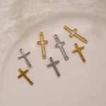 Wholesale Stainless Steel Cross Pendant Charm Necklace DIY Jewelry Accessories Unisex - Image 2
