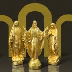 Mecrt Mexico Home Decoration of the Statue of the Virgin Mary Figures Porch Decoration Church Resin Crafts - Image 4