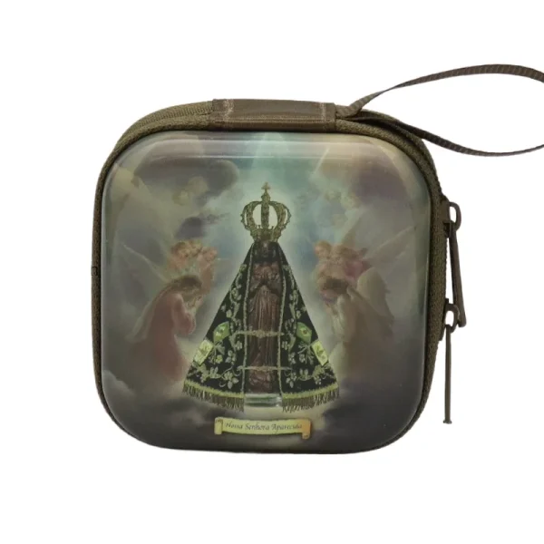 Catholic Rosary Box Pendant BoxCoin Purse Packaging Tin BoxStorage Case, Zipper Bag Luggage Charm