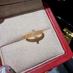 Wholesale Zinc Alloy Rhinestone Cross Open Ring Geometric High End Adjustable Finger Ring Fashion Jewelry Women Unisex - Image 4