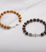Wholesale Wooden Round Cross Elastic Bracelet Catholic Religious Beaded Charm Bracelet Unisex Jewelry Accessories