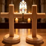 Wholesale Wooden Cross Ornament Large Vintage Home Desktop Decor Easter Decoration Tabletop Craft Gift - Image 2