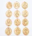 Wholesale Stainless Steel Catholic Religious Figure Gold Plated Pendant DIY Jewelry Accessories