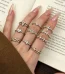 Wholesale Copper Gold Plated Cross Iris Ring Vintage Punk Fashion Jewelry Women Men Unisex Adjustable Finger Rings