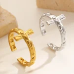 Wholesale Stainless Steel Cross Ring Religious Crucifix Ring Unisex Men Women Fashion Jewelry Gift - Image 4