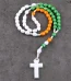 Wholesale Wood Bead Cross Pendant Necklace Handmade Woven Vintage Ethnic Jewelry Unisex