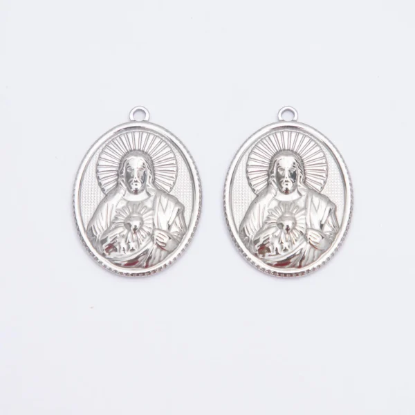 Wholesale Stainless Steel Religious Figure Pendant Necklace DIY Jewelry Accessories Unisex Vintage