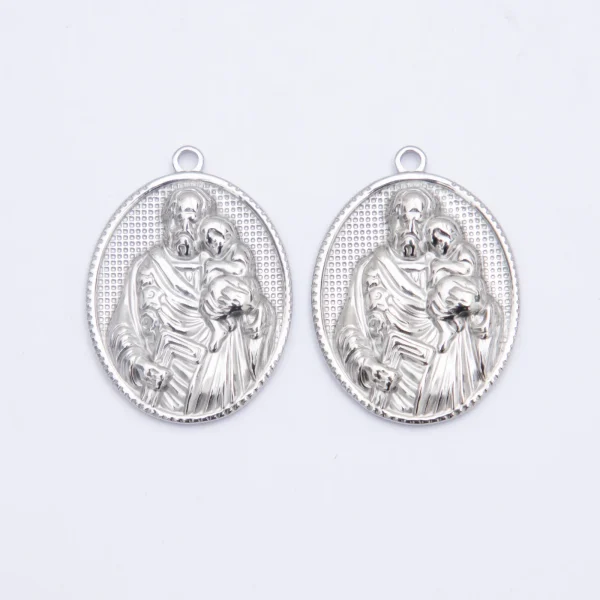Wholesale Stainless Steel Religious Figure Pendant Necklace Vintage DIY Jewelry Accessories Unisex