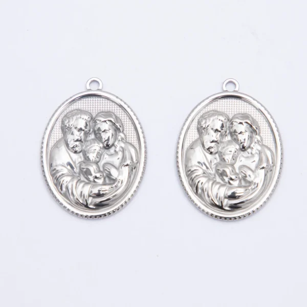 Wholesale Stainless Steel Religious Figure Pendant Necklace Vintage DIY Jewelry Accessories Unisex