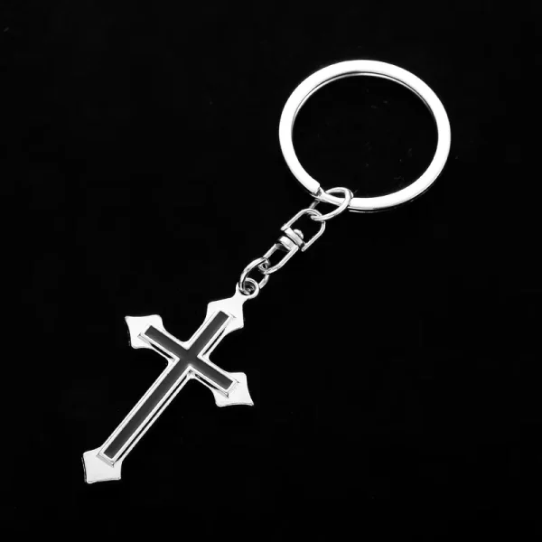 Wholesale Zinc Alloy Cross Keychain Religious Gift Fashion Accessory