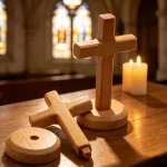 Wholesale Wooden Cross Ornament Large Vintage Home Desktop Decor Easter Decoration Tabletop Craft Gift - Image 3