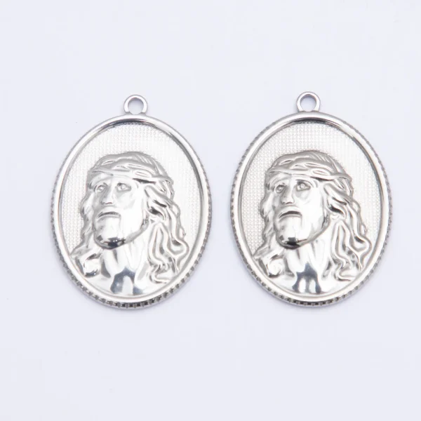 Wholesale Stainless Steel Religious Figure Pendant Necklace Vintage DIY Jewelry Accessories Unisex