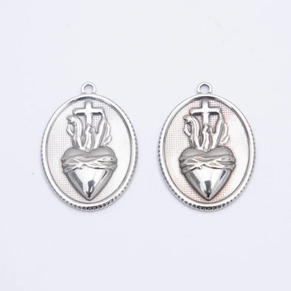 Wholesale Stainless Steel Religious Figure Pendant Necklace Vintage DIY Jewelry Accessories Unisex