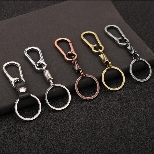 Wholesale Zinc Alloy Carabiner Keychain Spring Clip Key Holder Durable Waist Hanging Gift for Men Women