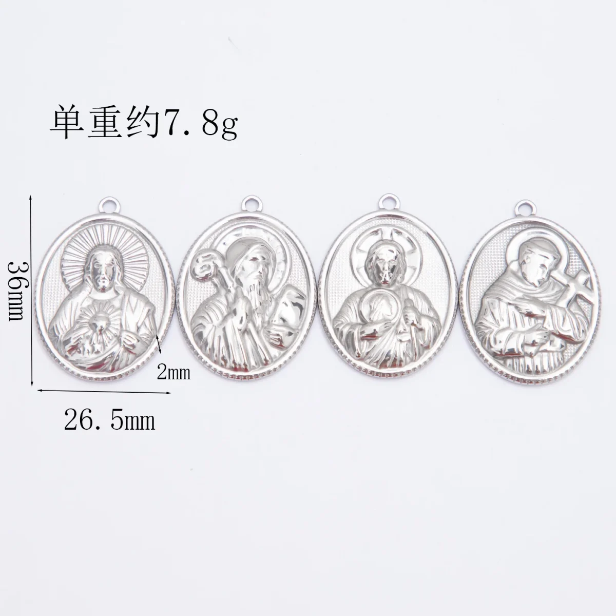 Wholesale Stainless Steel Religious Figure Pendant Necklace DIY Jewelry Accessories Unisex Vintage - Image 2