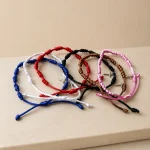 Catholic Rosary Bracelet Colorful Woven Rosary Knot Bracelet Wholesale 11-knot Rope Bracelet with Crucifix Charm